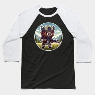 Tactical Bison Buffalo Baseball T-Shirt